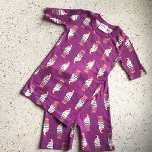 Hanna Andersson ice cream pajama sz 10